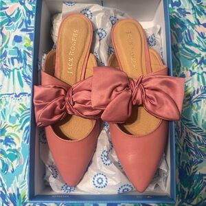 Jack Rogers Women's Pink Bow Heidi Mules